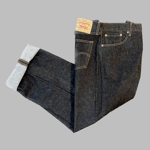 Vintage 80’s/90’s NOS Levi’s 501XX Button Fly Jeans Deadstock Raw Denim 44/34 - Picture 1 of 12